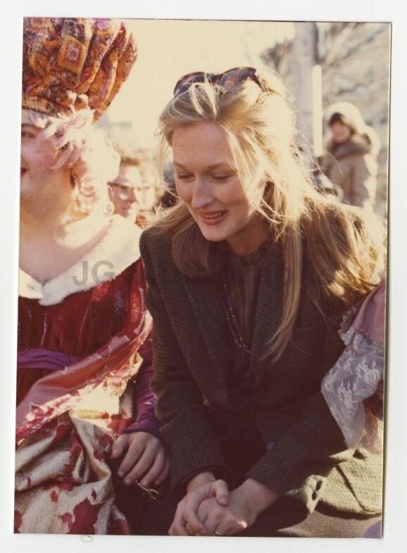 Meryl Streep - Vintage Candid Photo Poster painting by Peter Warrack - Previously Unpublished