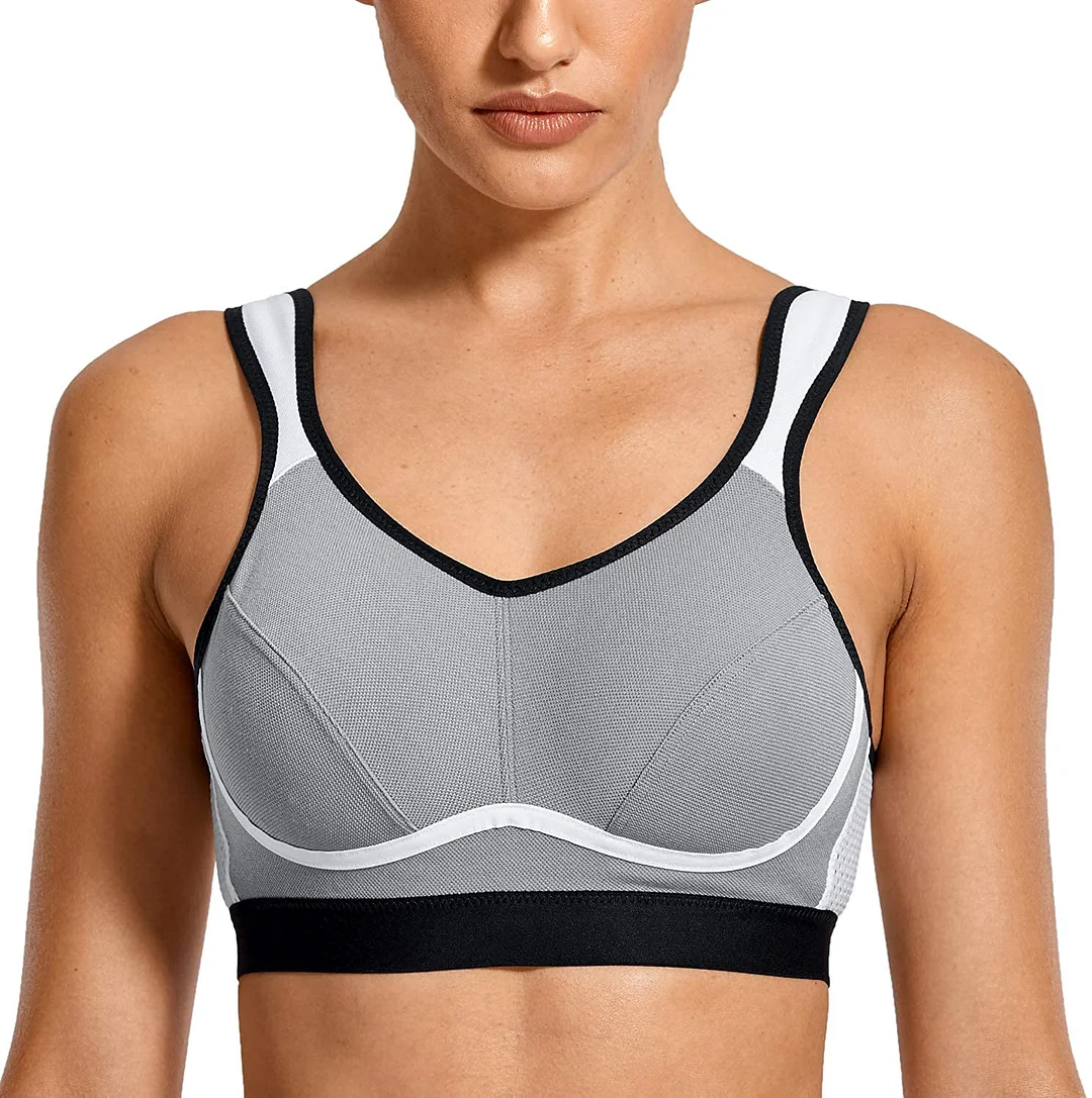 Women's High Impact Support Wirefree Bounce Control Plus Size Workout Sports Bra