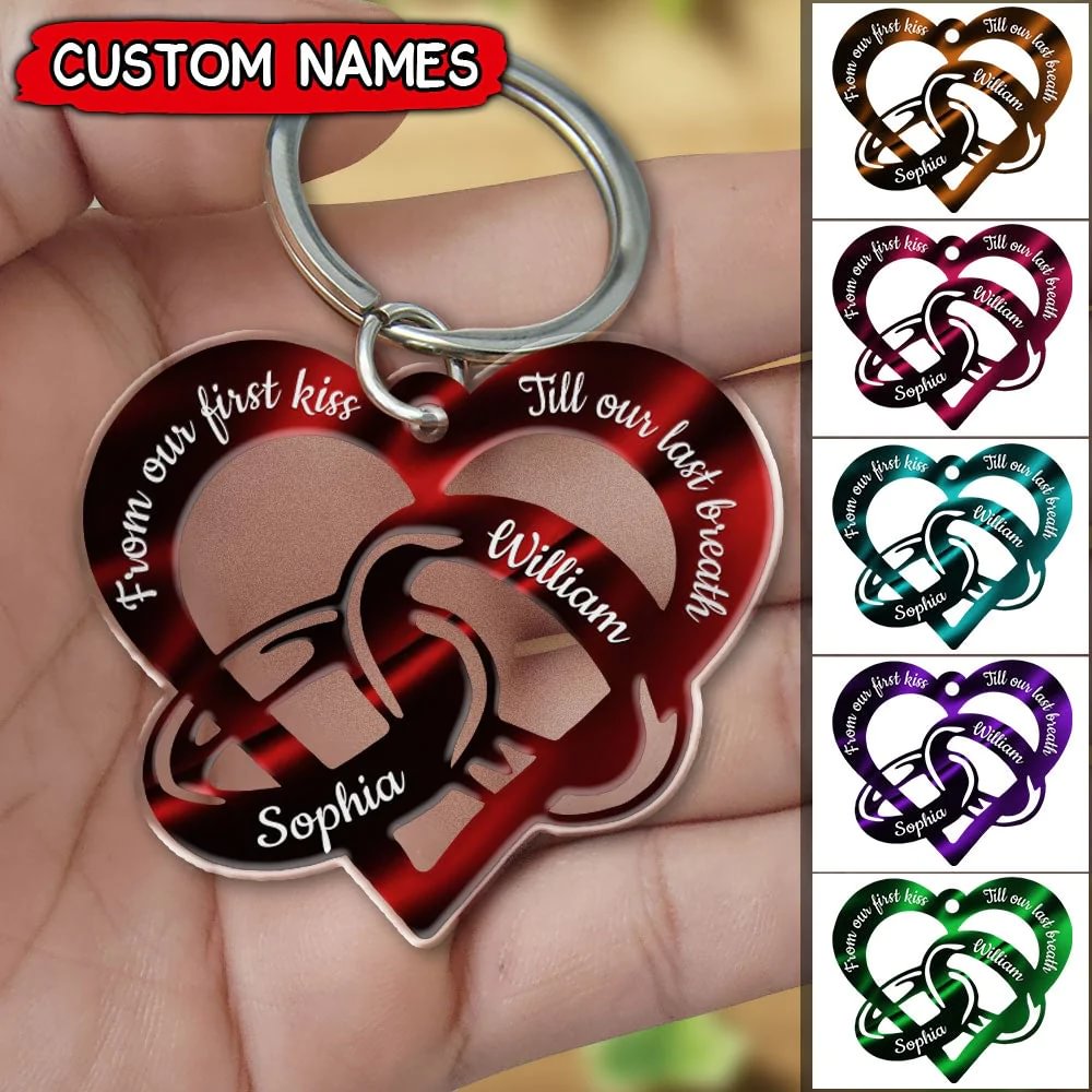 Couple Ring Personalized Acrylic Keychain