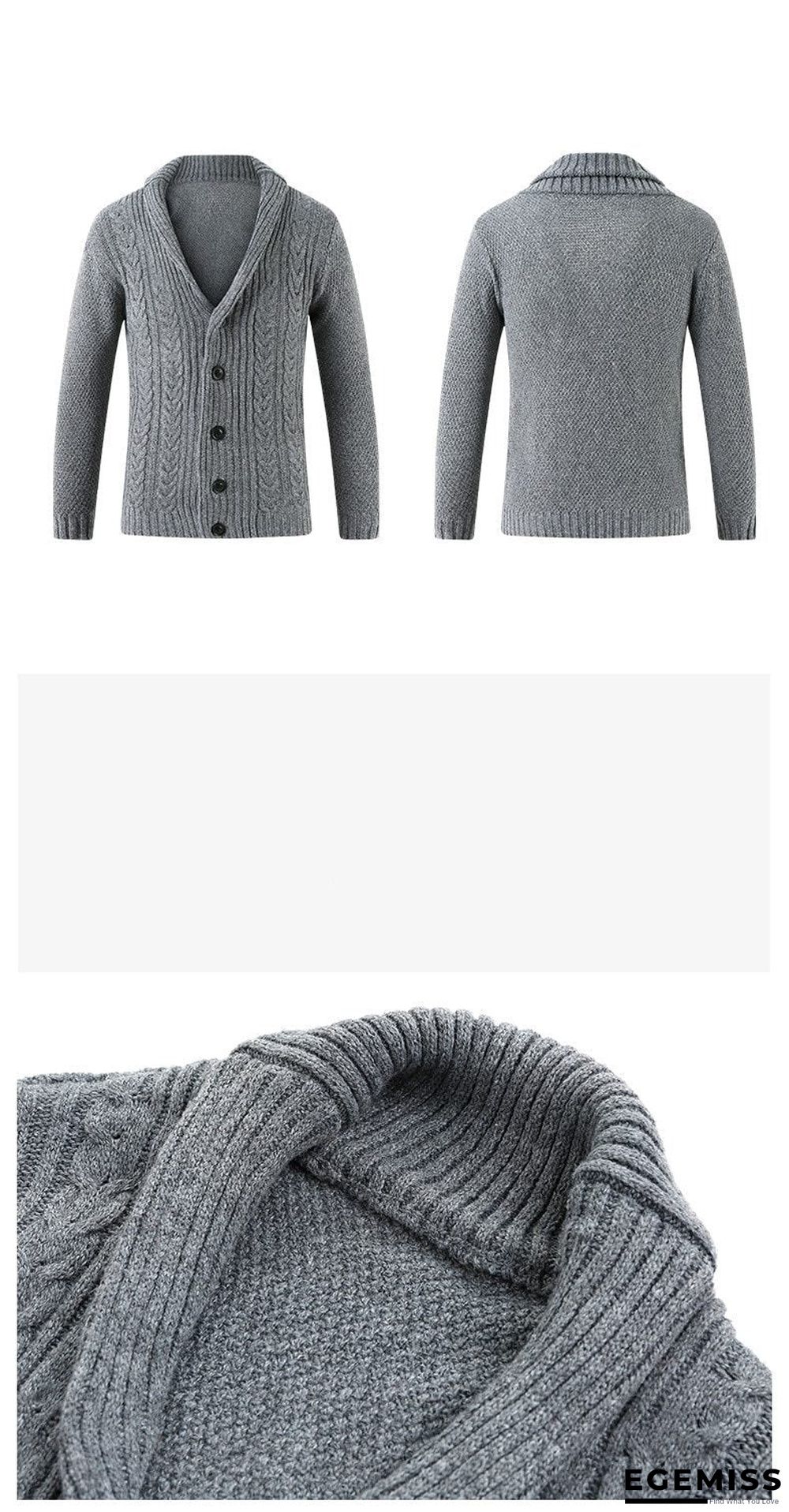 Men Casual Warm Men's High Quality Fashion Cardigan V-neck knitting Sweaters Coat | EGEMISS