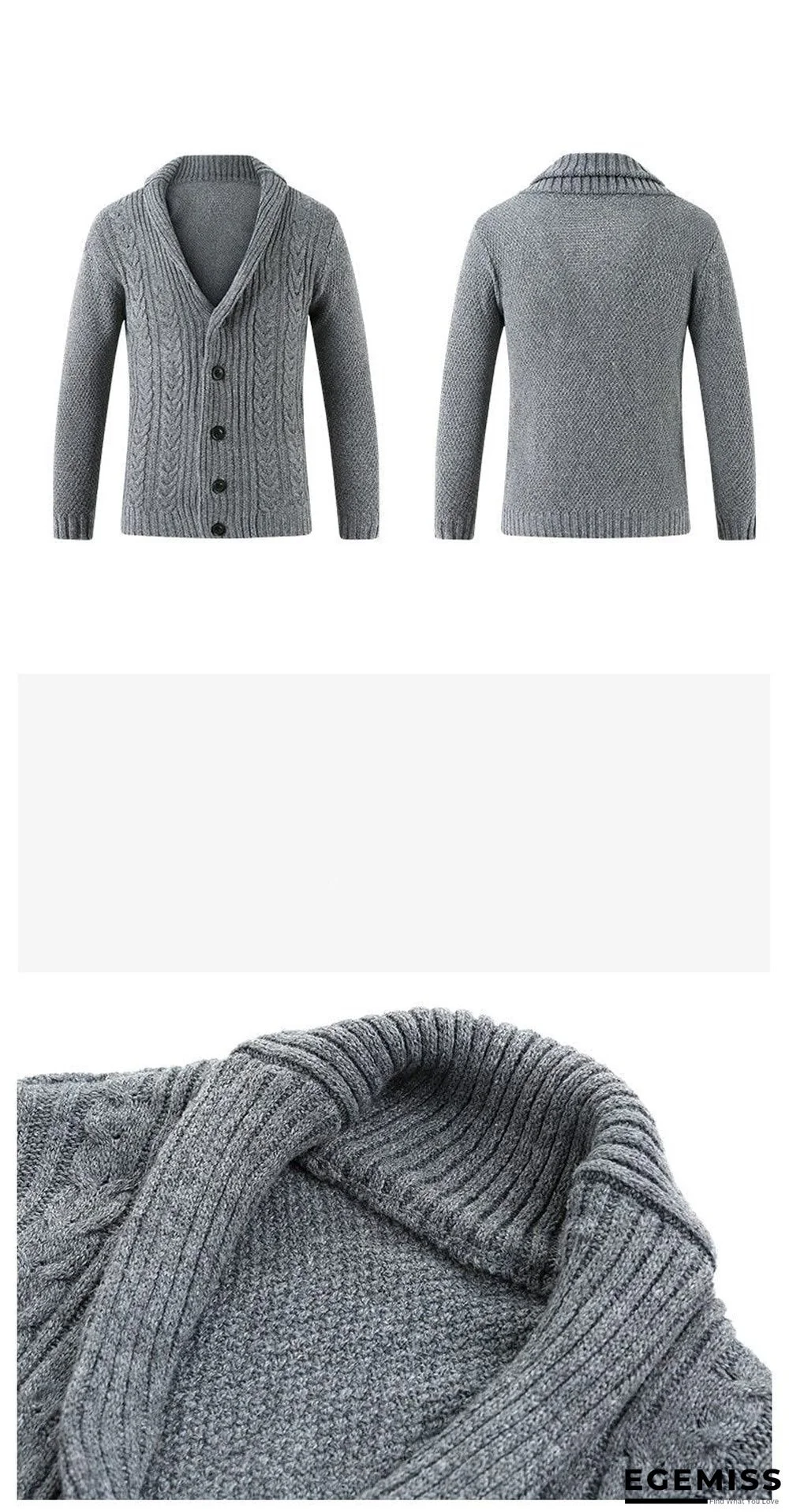 Men Casual Warm Men's High Quality Fashion Cardigan V-neck knitting Sweaters Coat | EGEMISS