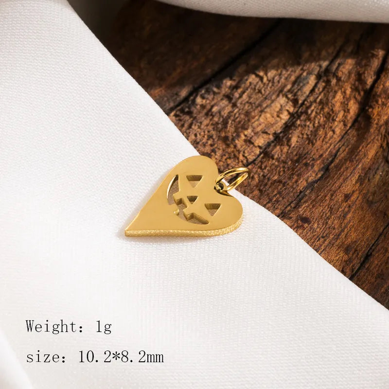 1 Piece 23*24mm Hole 3~3.9mm 304 Stainless Steel 14K Gold Plated Pumpkin Skull Ghost Polished Pendant Jewelry Accessories