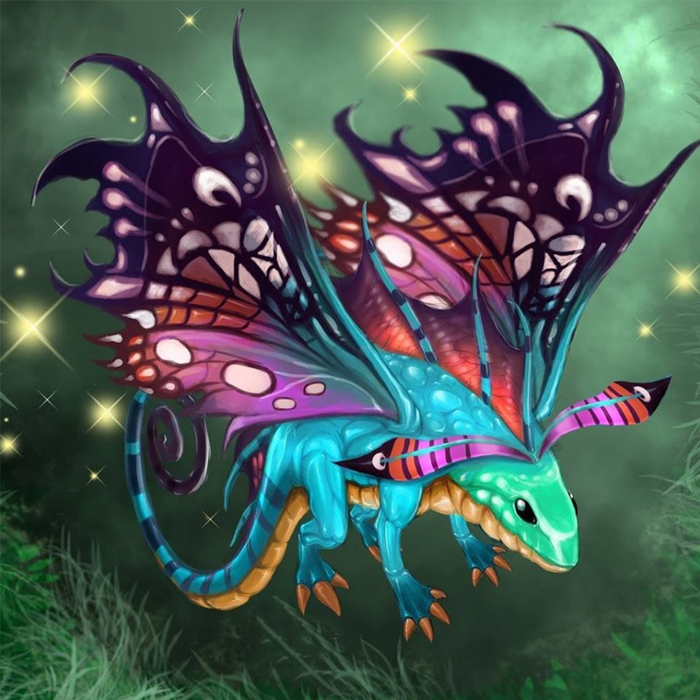 

30*30CM - Round Drill Diamond Painting - Dragon Beast, 501 Original