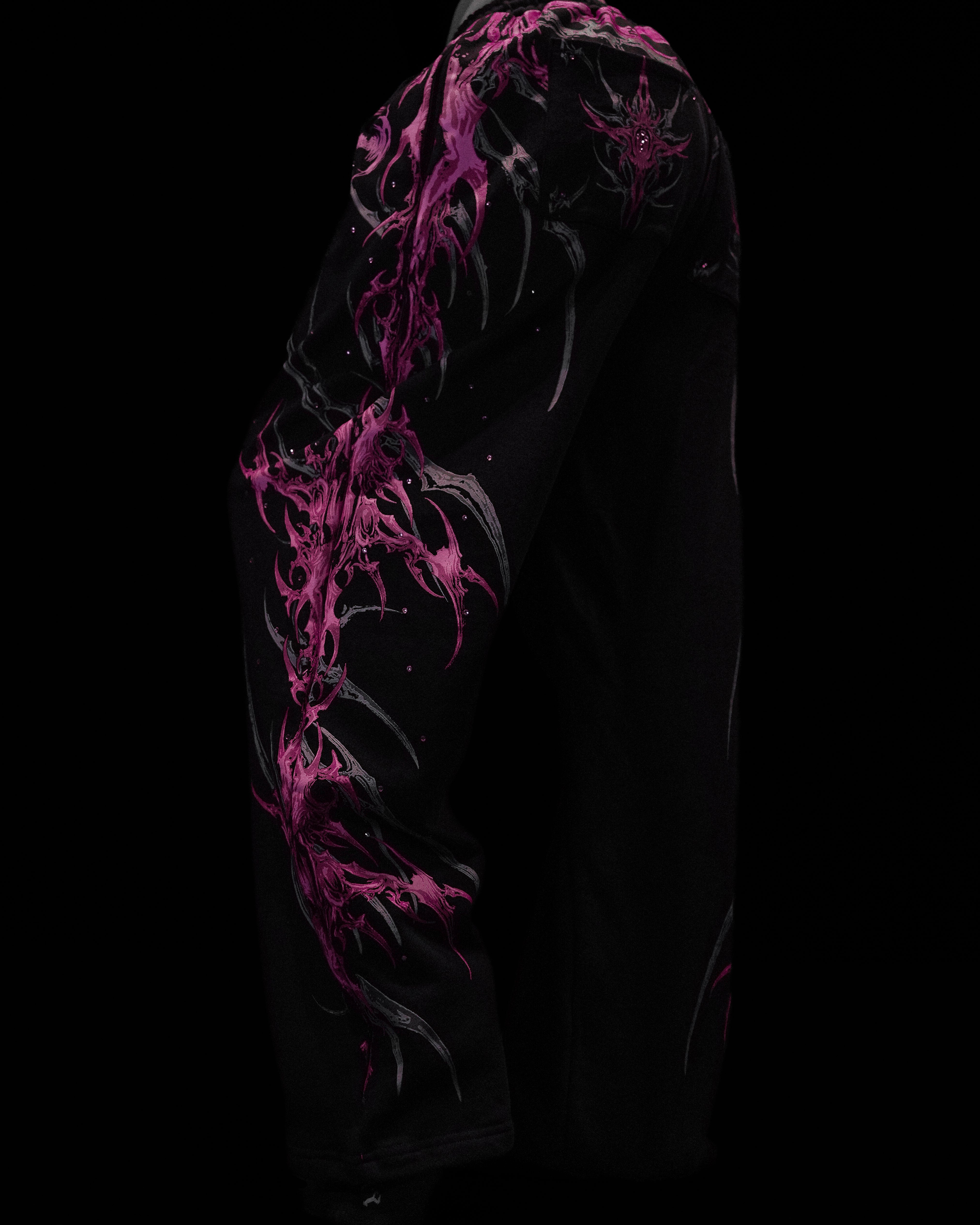 Women's Eternal Flame Rhinestone Oversized Sweatpants [BLOSSOM PINK]