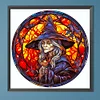 (50*50cm)Stained Glass Halloween - Full Round Drill Diamond Painting