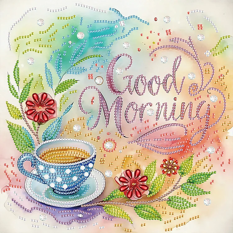 Coffee Dessert 30*30cm (Canvas) Special Shaped Drill Diamond Painting gbfke