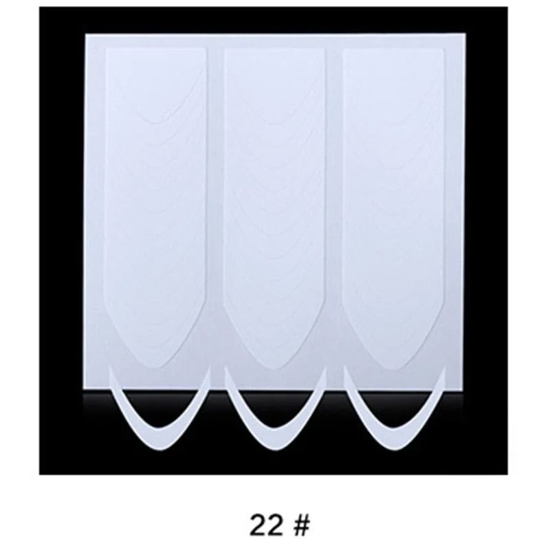 1 Sheet White French Manicure Strip Nail Art Form Fringe Tip Guides Sticker DIY Line Tips Decoration Tool-Nail Inspo