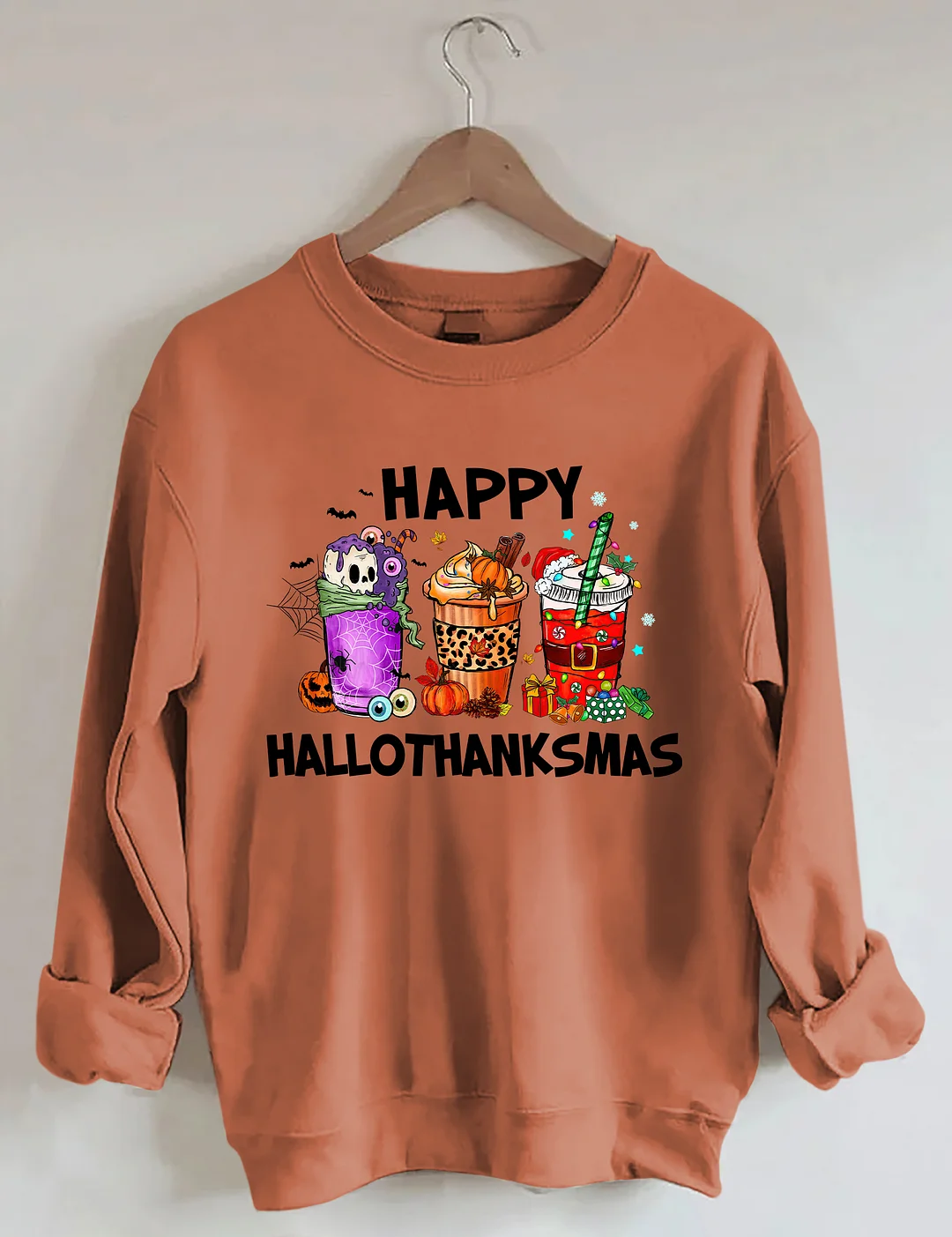 Happy Hallothanksmas Coffee Sweatshirt