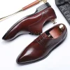 Mens Pointed Toe Derby Wedding Shoes