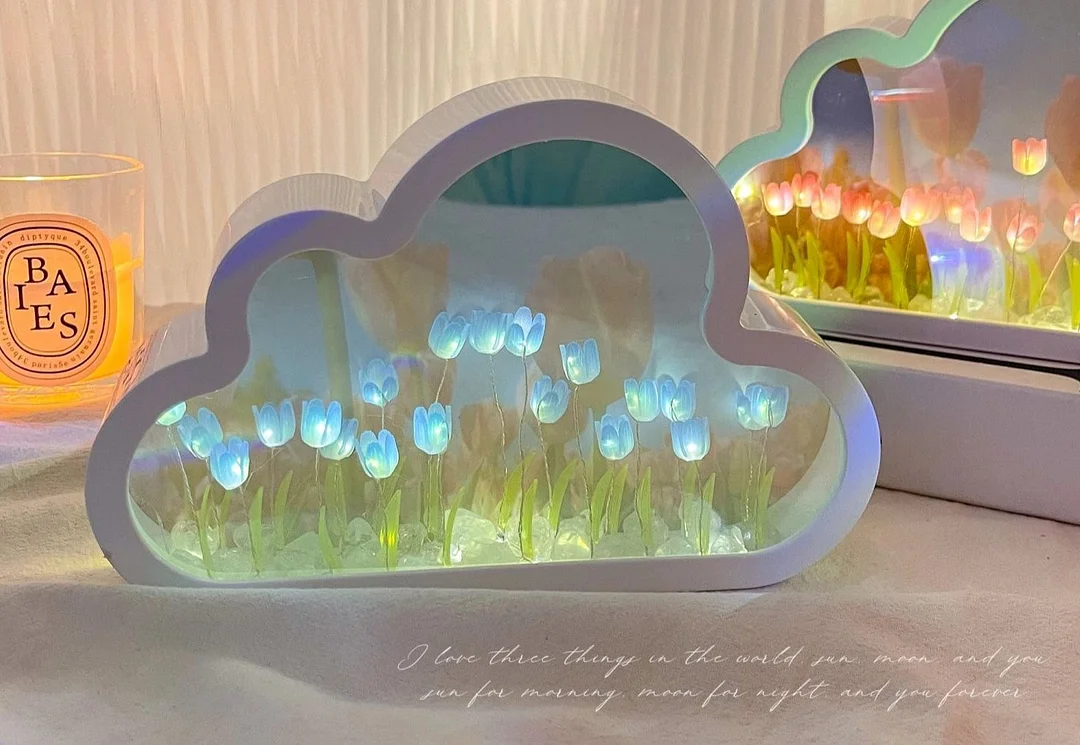 DIY Tulip Cloud Light with Three-dimensional effect