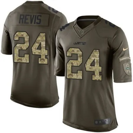 Jets #24 Darrelle Revis Green Youth Stitched NFL Limited Salute to Service Jersey