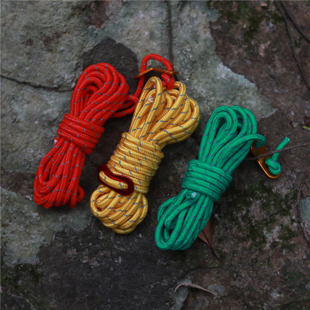 4M Outdoor Guy Lines Tent Cords Lightweight Camping Rope with Aluminum