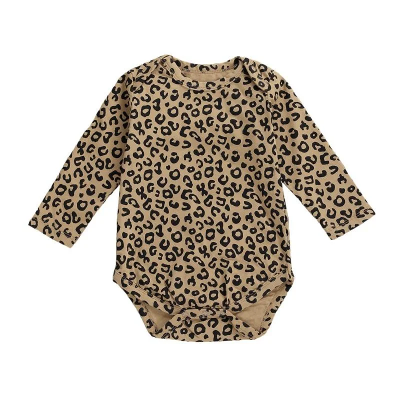 Infant Newborn Baby Girls Boys Leopard Zebra Bodysuits Long Sleeve Jumpsuits Casual Spring Autumn Outfits Clothing