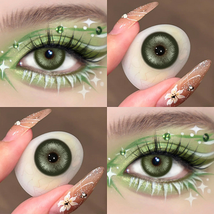 NEW】Ice crystal Green Color Contact Lenses