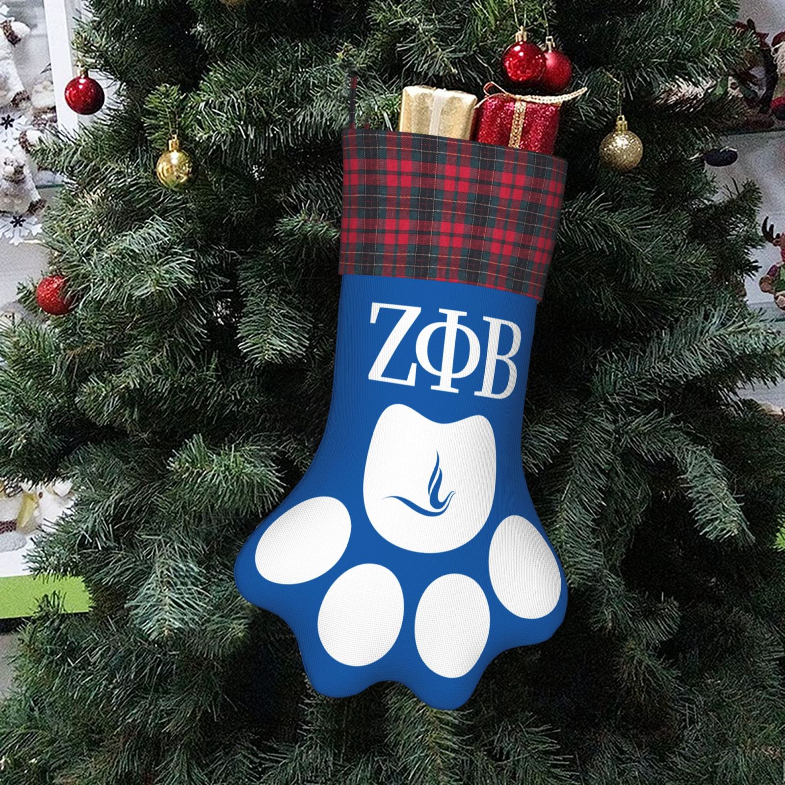 Christmas pet pow socking