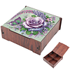 Diamond Painting Wooden Purple Rose 4 Slots Diamond Painting Storage Box for Adult Beginner
