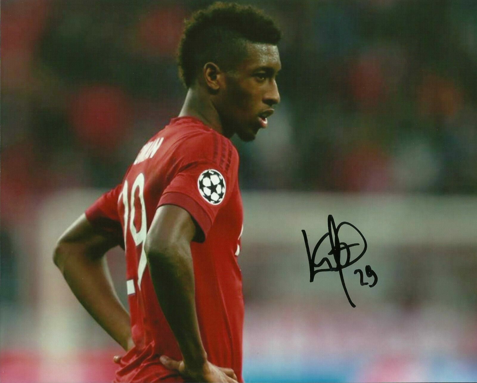 Kingsley Coman SIGNED 10X8 Photo Poster painting Genuine BAYERN MUNICH AFTAL COA (1291)