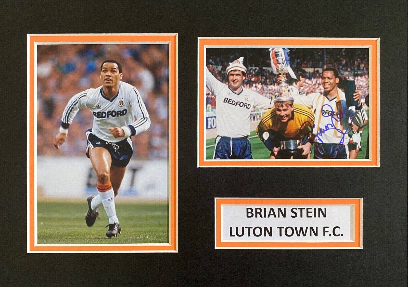 BRIAN STEIN HAND SIGNED A4 MOUNTED Photo Poster painting DISPLAY LUTON TOWN AUTOGRAPH 2