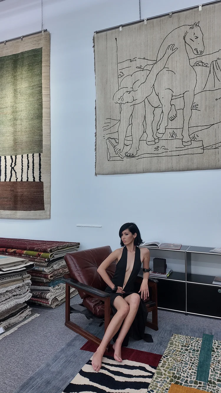 EZZAT Black Open-Front Halter Dress - 15 Recycled Water Bottles - Black