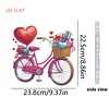 Valentine Day 2D Flat DIY Diamond Art Pendant Diamond Painting Set (Love Bike)