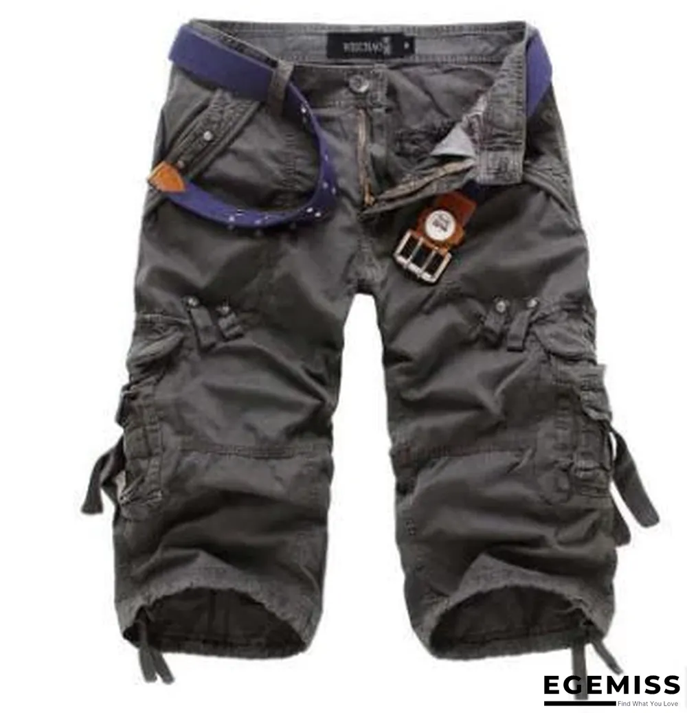 Plus Size Men's Camouflage Loose Cargo Work Casual Shorts | EGEMISS