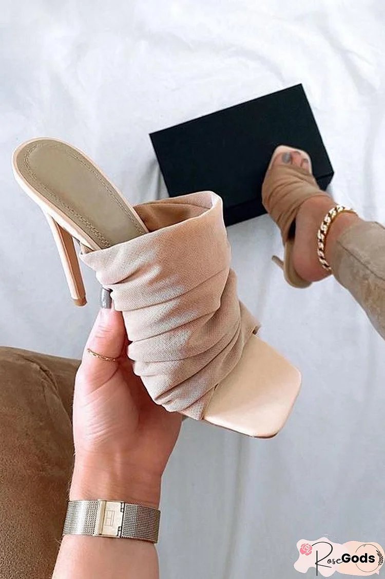 Mesh High Heel Sandals