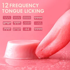 Tongue Licking Silicone Vibrator – 10 Frequency Masturbation Device with Heating Option Intense Pleasure