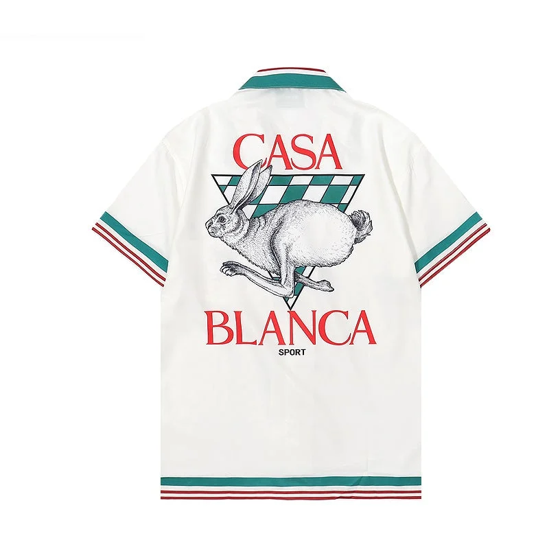 Casablanca 2023SS New Product Silk Short Sleeve Shirt
