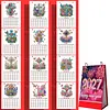 2027 New DIY Diamond Painting Flower Cross Desk Calendar Set 12-Month Flip Calendar Design Monthly Planner Office Desktop Decor