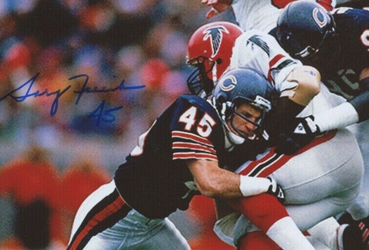 SB XX Chicago Bear 45 Gary Fencik Signed Bears 8x10 Photo Poster painting (Beckett COA) Yale U.