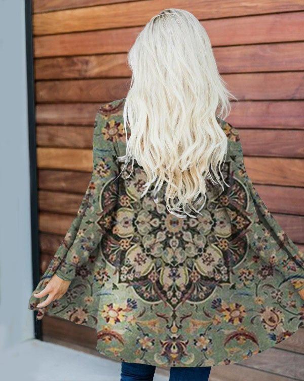 Women's Mandala Print Loose Cardigan