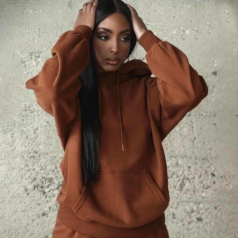 Sweatshirt And Track Pants Set For Women