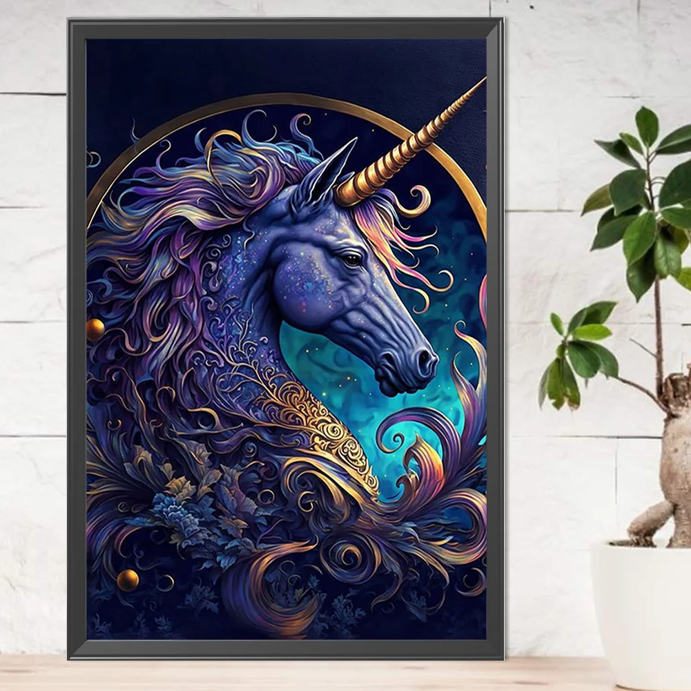 Partial AB Diamond Painting - Full Round Drill - Unicorn(Canvas|45*65cm)