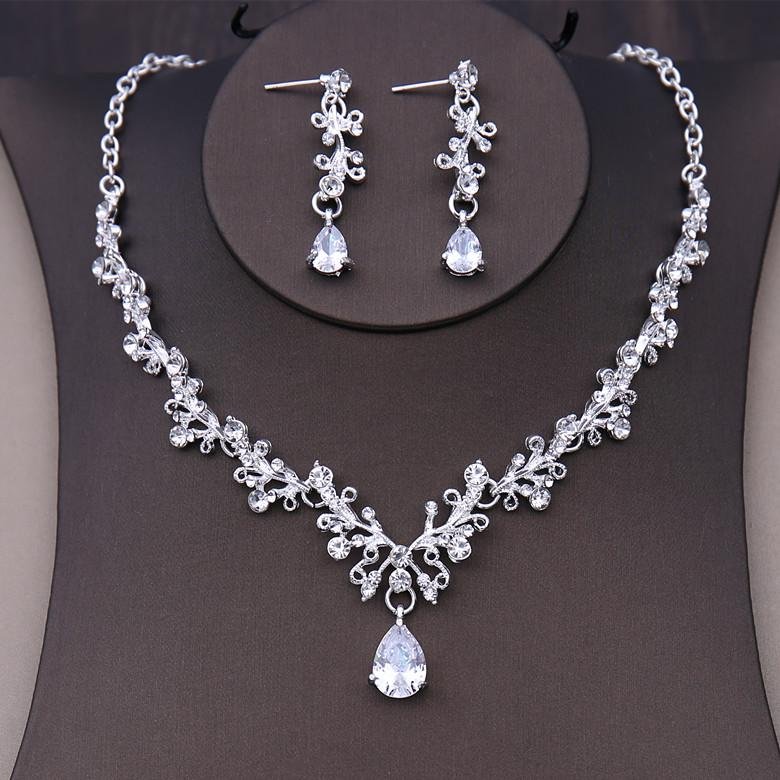 Luxury Crystal Heart Wedding Jewelry Set