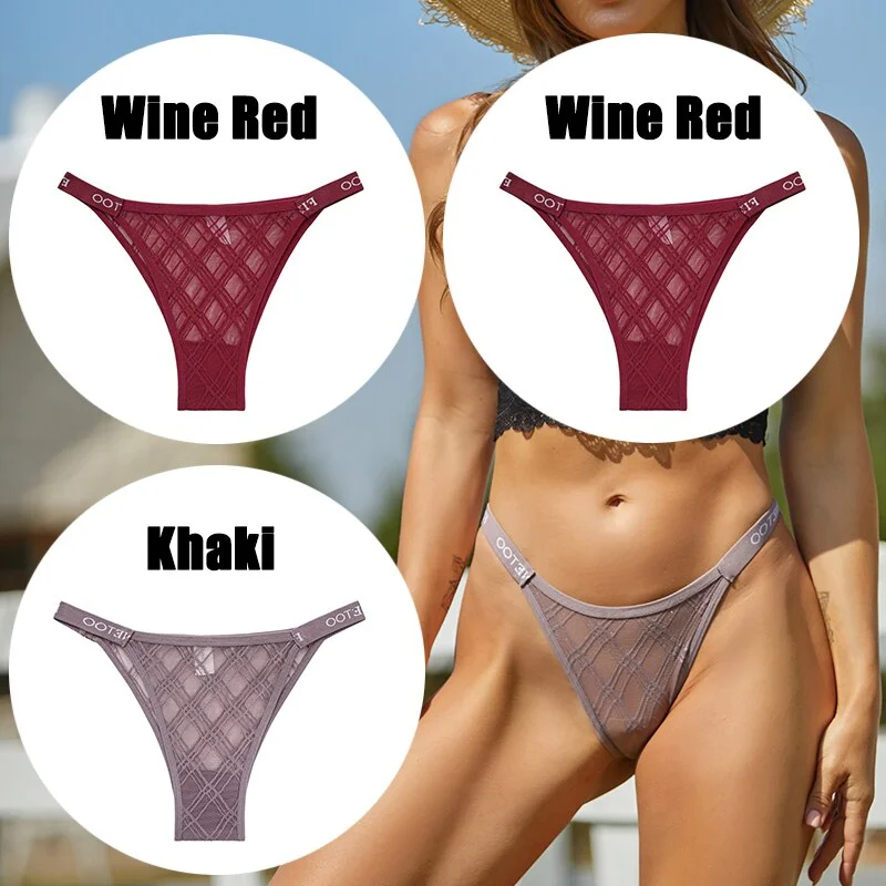 Billionm Sexy Underwear for Women Perspective Thong G-string Lace Panties Breathable Intimates Lingerie Female Soft Undearpants