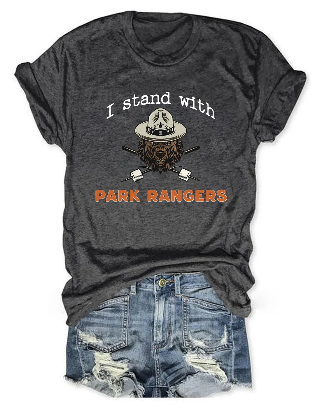 I Stand With Park Rangers National Park T-shirt