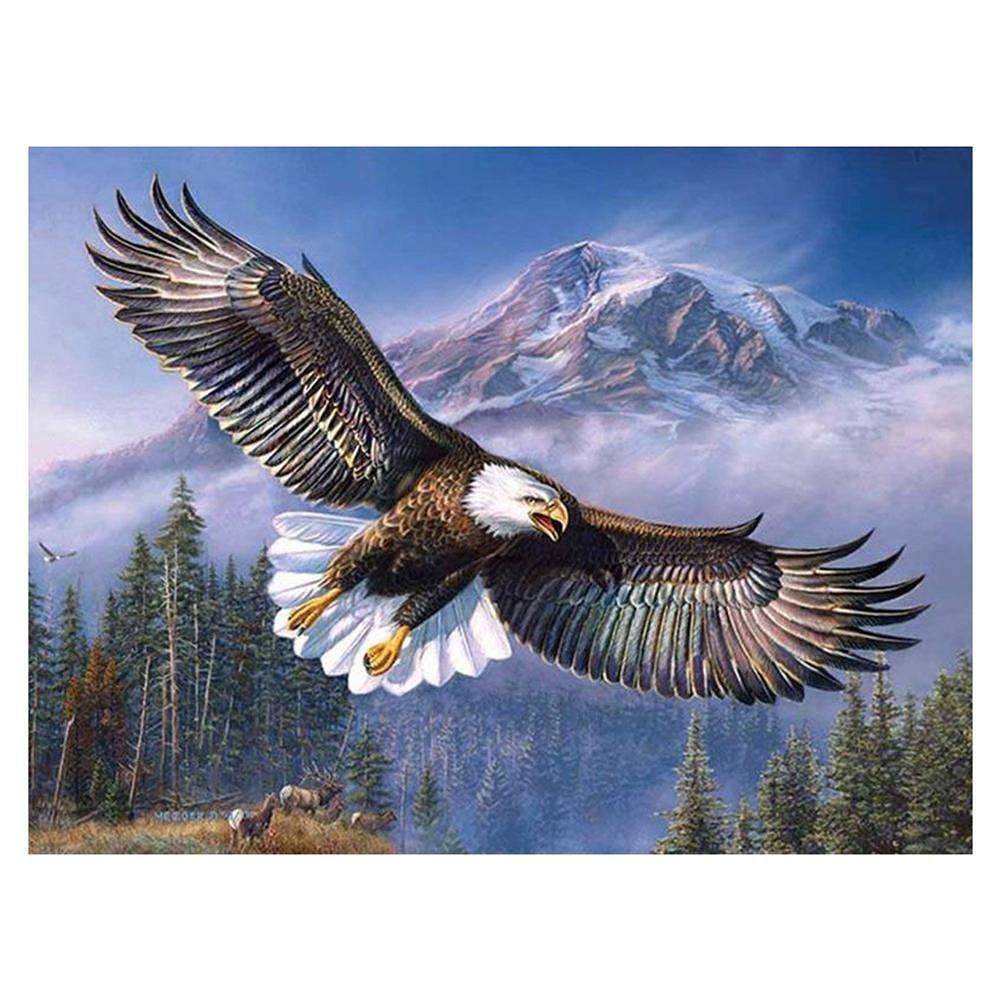 Full Round Diamond Painting Flying Eagle (40*30cm)