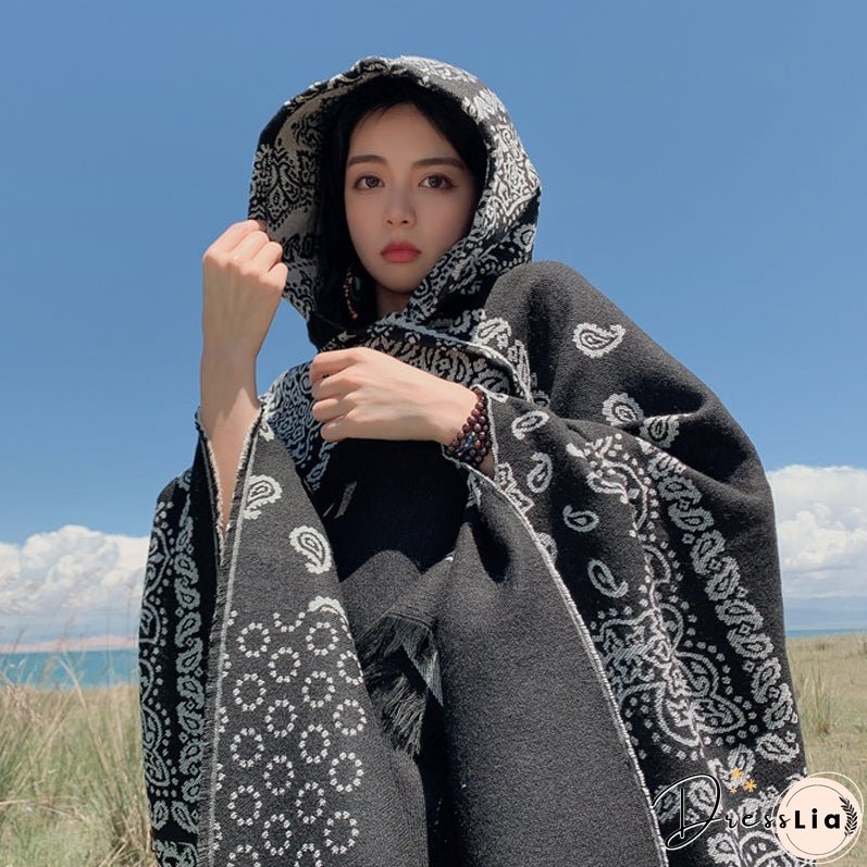 The New Dual-purpose Tibetan and National Style Scarf In Autumn and Winter.