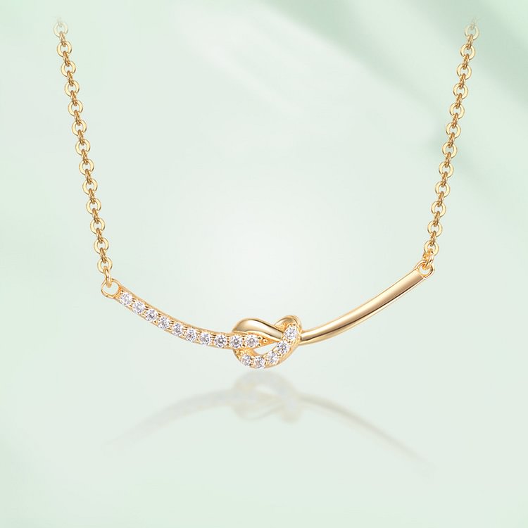 S925 Love Between Mother and Daughter Can Never Be Untied Knot Necklace