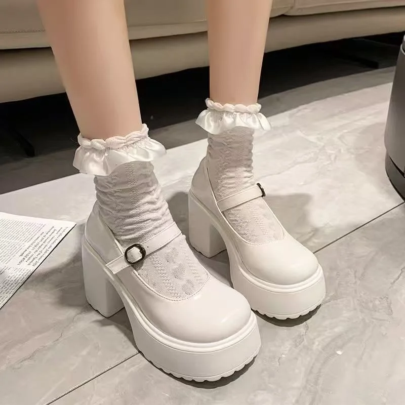 Breakj Breakj Back-Bottomed Retro Mary Jane Shoes Women 2025 New Four-Season Fashion Almost Thin Small Leather Shoes