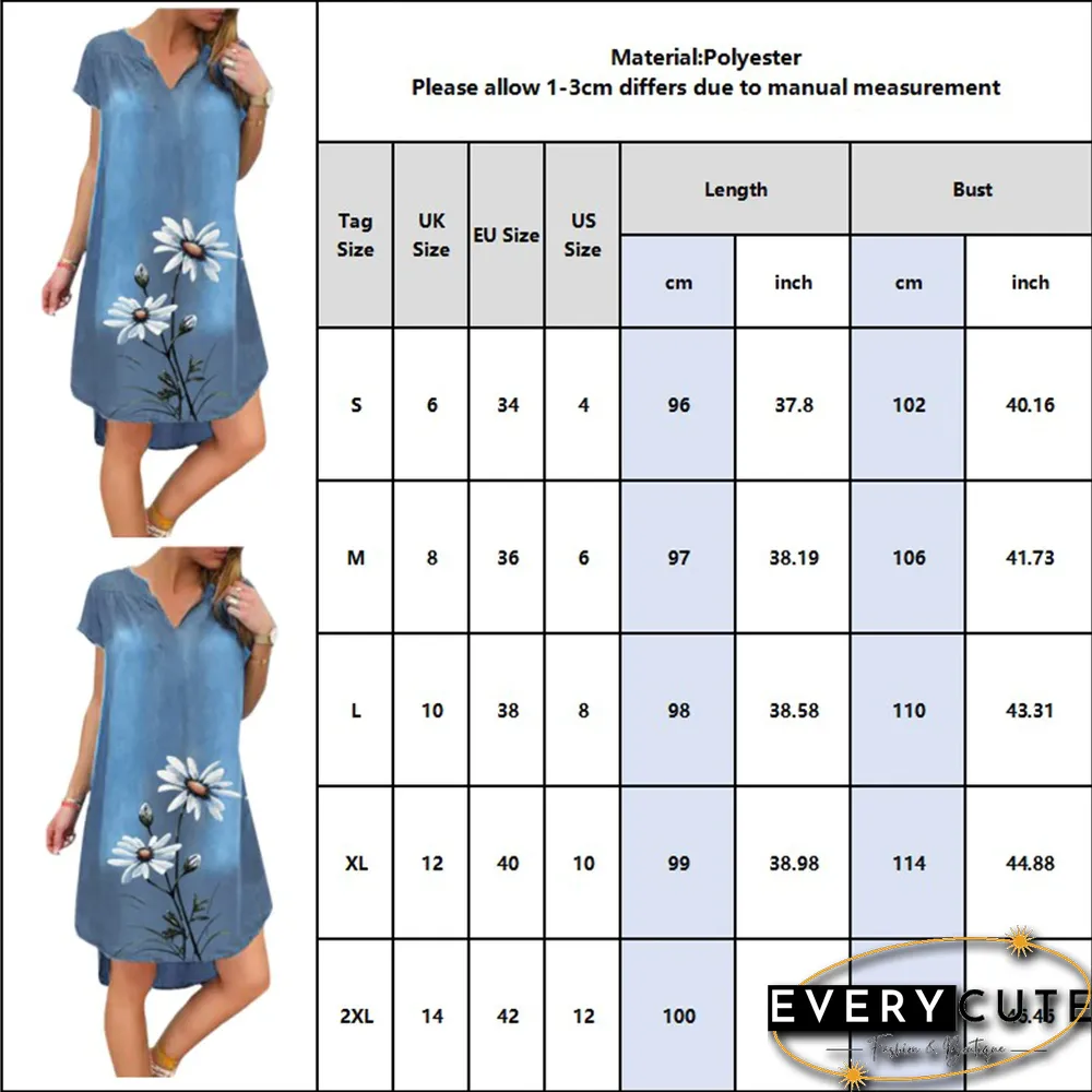Button Down Casual Tunic Top Women's Above Knee Blouse Dress Women Denim Shirt Dresses Half Sleeve Distressed Jean Dress