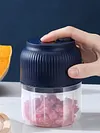 Electric Garlic Chopper 300ML Portable Cordless Mini Food Processor Rechargeable Vegetable Chopper Blender for Nuts Chili Onion Minced Meat and Spices