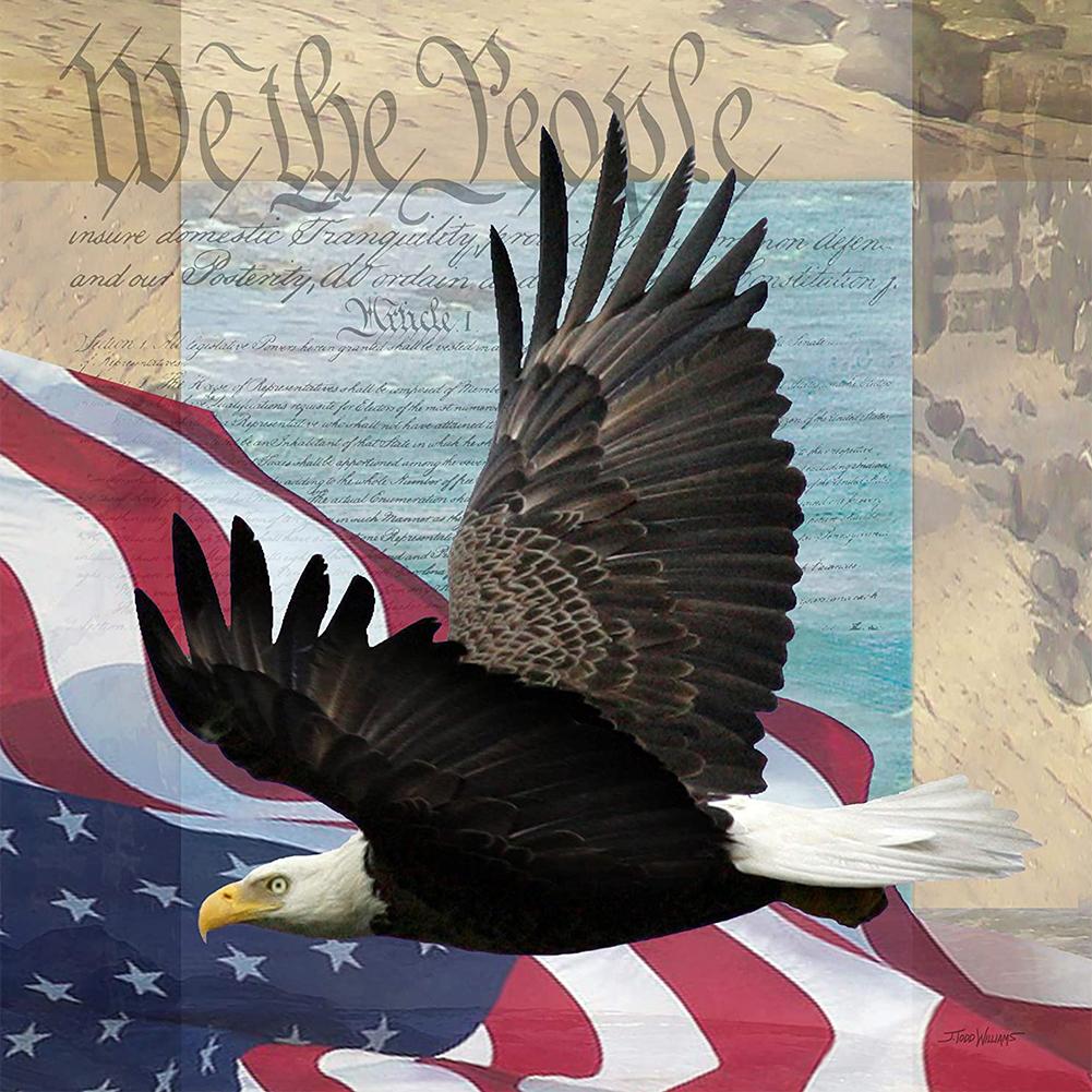 

Eagle Flag - Round/Square Drill Diamond Painting - 30*30CM, Square diamond 30*30cm, 501 Original