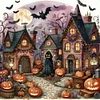 Halloween Ghost House-11CT Stamped Cross Stitch 40*40cm/15.75*15.75in tapestrymarket