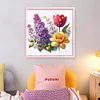 Lilac And Tulip-Partial 11CT Stamped Cross Stitch Bead Embroidery 36*36cm/14.17*14.17in tapestrymarket