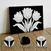 uk.everydayedeals DIY Pearl Painting With Frame - Handmade Self-Adhesive Pearls - Tulip(20*30cm)
