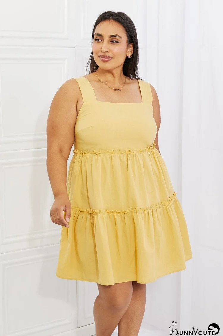 HEYSON One of a Kind Full Size Square Neck Mini Dress