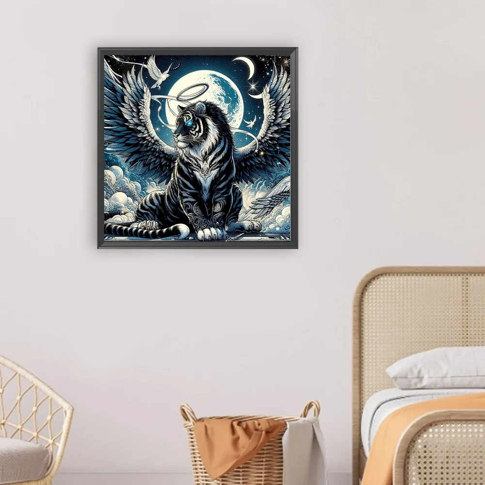 Full Round Diamond Painting 30*30cm - Tiger Of Heaven