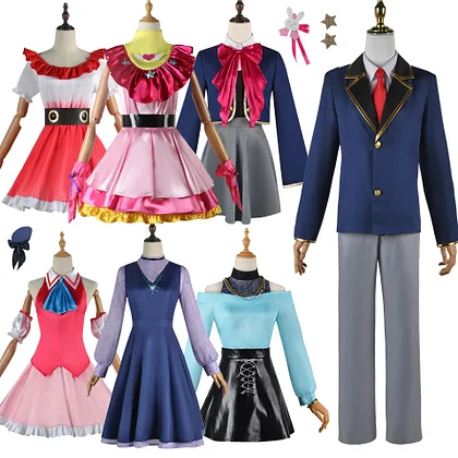 [Wetrose] In Stock Oshi no Ko Hoshino Aqua Ai Rubii Aquamarine MEM Cho  Arima Kana Ruby Cosplay Costume Uniform Seifuku Full Set