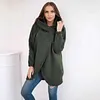 Women's Plus Size Casual Zipper Hooded Design Sports Fleece Sweatshirt Zipper Jacket